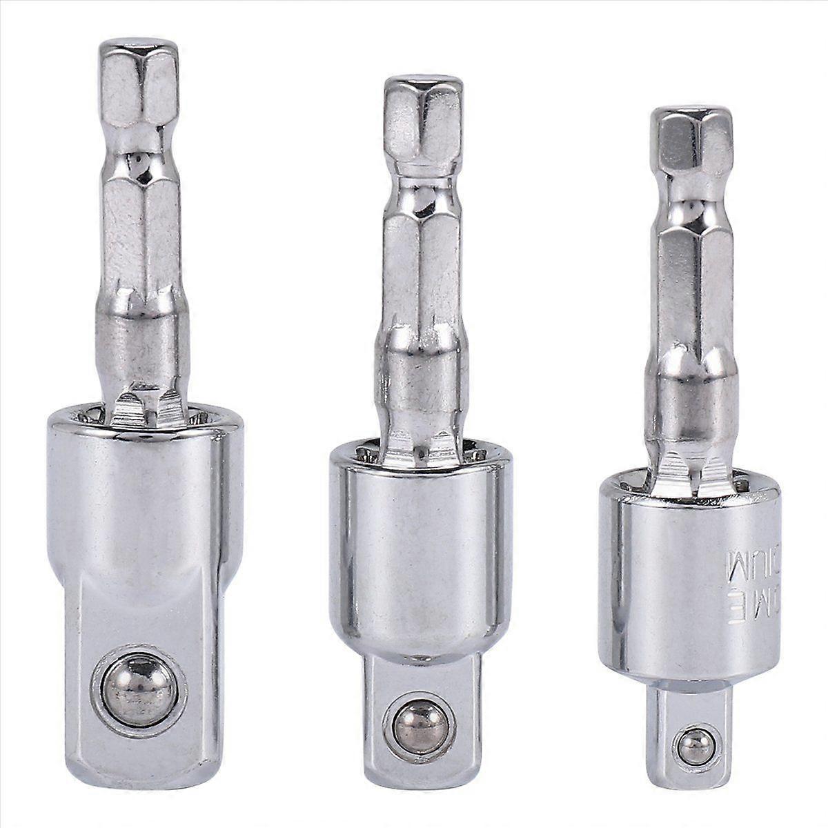 3 Pack Impact Grade Socket Adapter 360-Degree Universal Socket Set