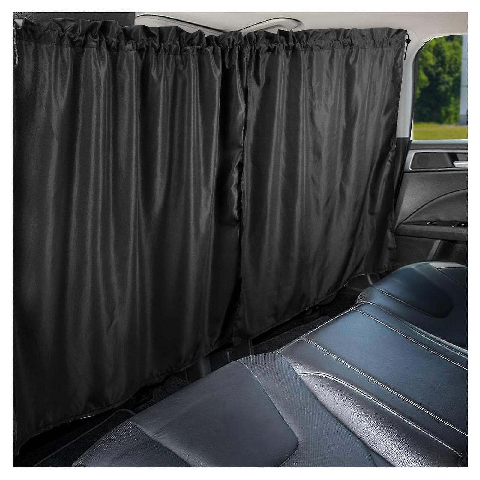 Car Divider Privacy Window Curtains, 180x90cm Front And Rear Removable Blackout