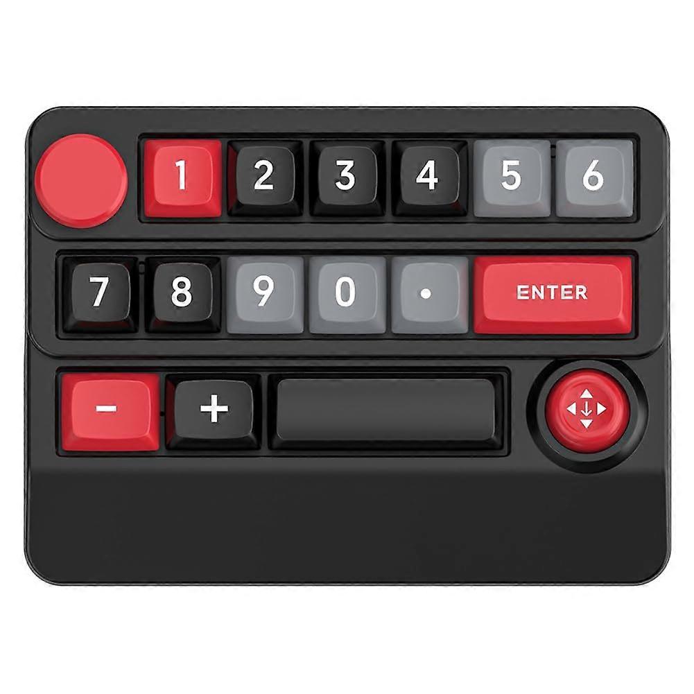 Wireless MacroDefined Mechanical Keyboard 3Mode Joystick RGB HotSwappable Wireless Gaming Keyboard Black and Red