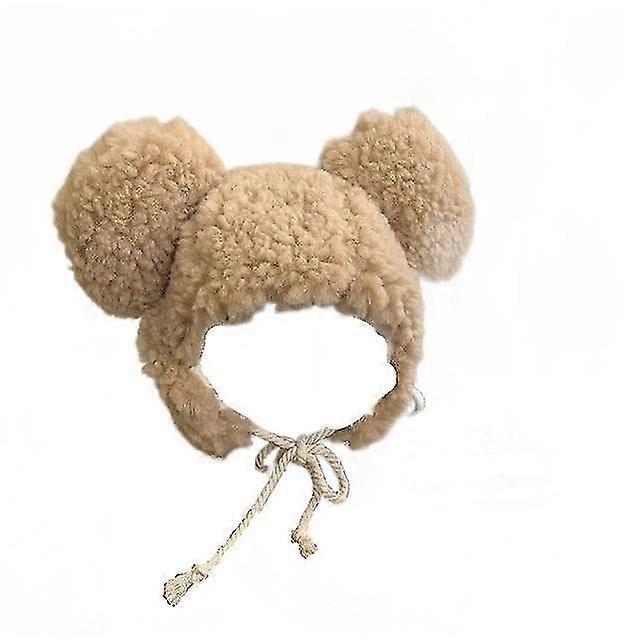 1PC wool plush bear toe cap