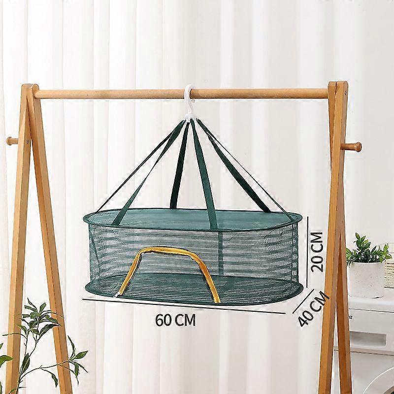Foldable Food Drying Net: Hanging Mesh Rack Basket For Fish Fruit And Vegetables - Folding Drying Rack For Outdoor Or Indoor Use