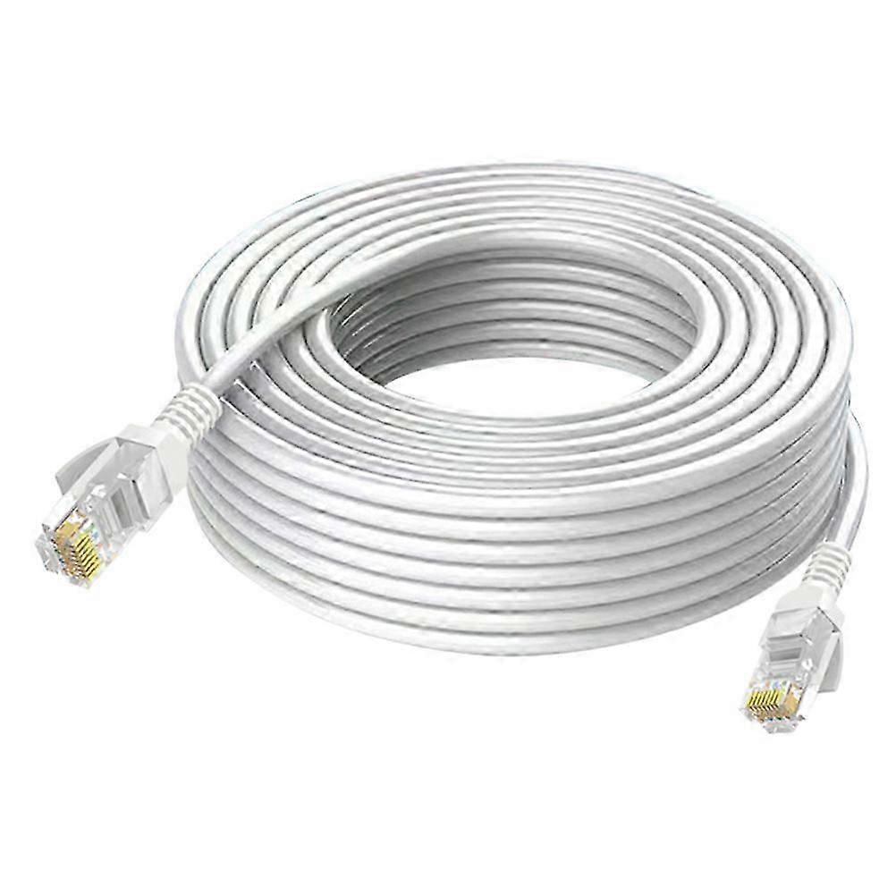 Patch Cable Cat5e Network Cable White 50M High-Speed Transmission Home Network 1Set