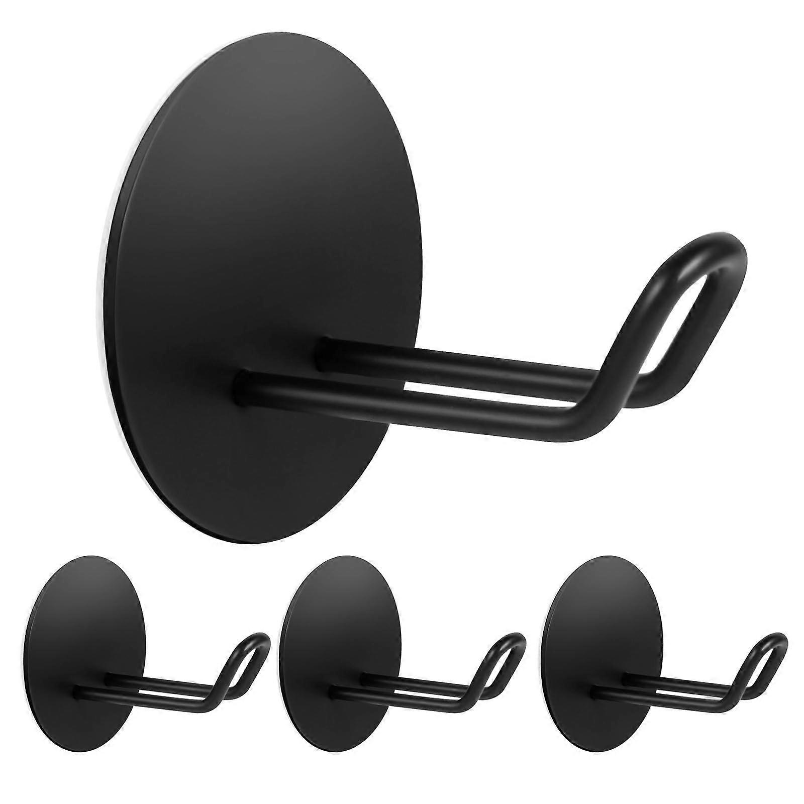 Adhesive Hooks Holds 20 Lbs Extra Large Round SelfStick Hooks For Hanging Clocks Clothing Headphones Robes 4 Pack