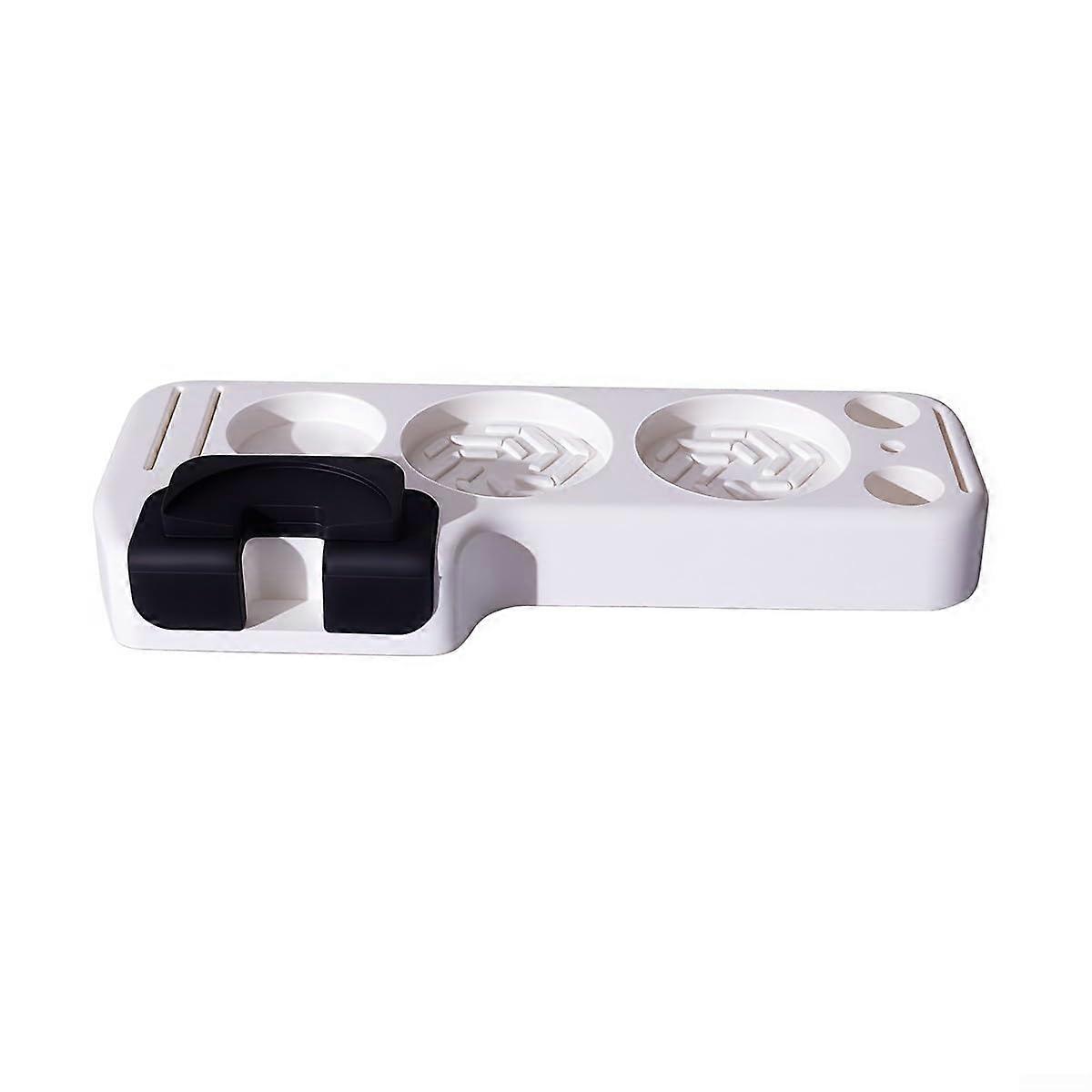 Espresso Tool Organizer White Non Slip Base Countertop Coffee Accessory Efficient Design