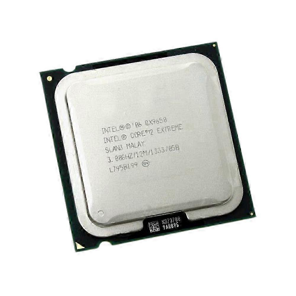 25-26 Core 2 Quad QX9650 CPU - Socket 775 4 Cores 4 Threads 3.00GHz 12MB L2 Cache 130W TDP.