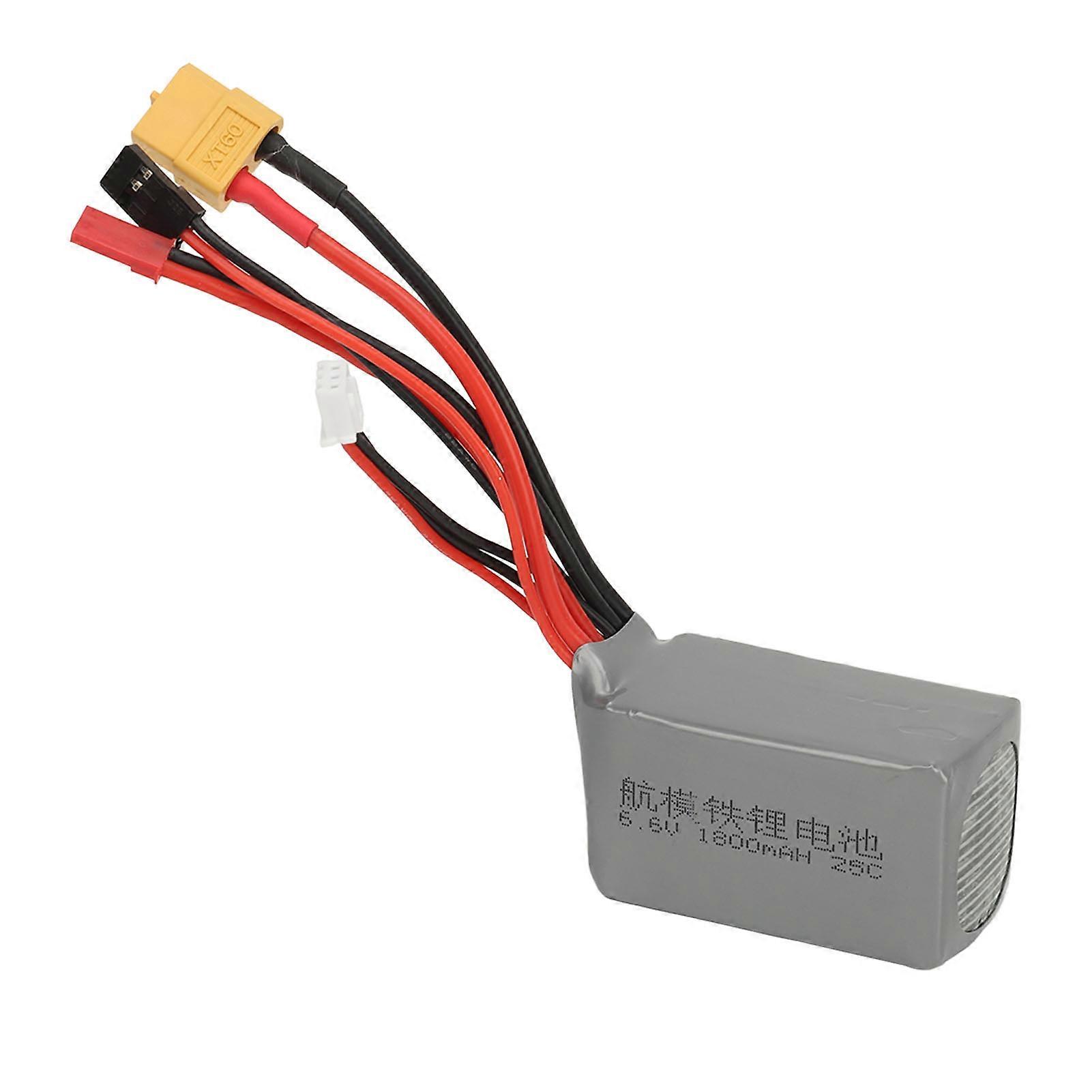 6.6V Remote Control Toy Lithium Battery 1800MAH 25C Overcharge Protection Aircraft Models Polymer Battery for RC Airplane 