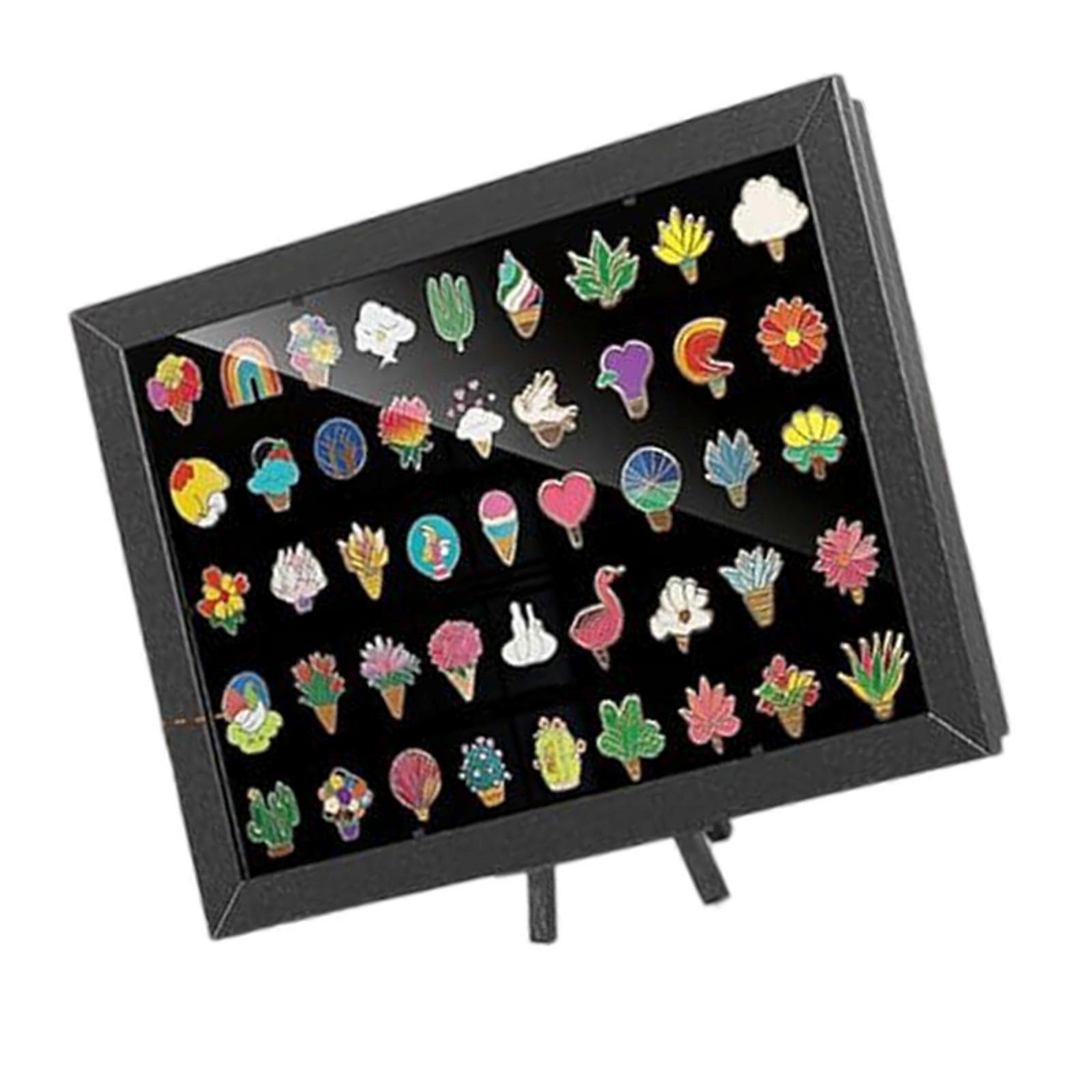 Practical Sturdy Acrylic Pin Display Board With Stand for Vertical Horizontal Wall Hanging Or Tabletop Showcases Multicolor