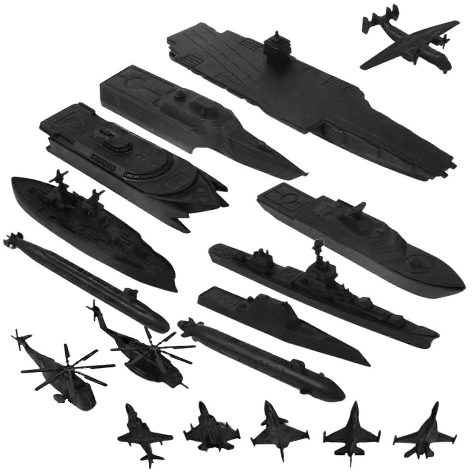 17pcs Realistic Ship and Aircraft Model Figure Set For Educational Play Marine Enthusiasts And Model Collector Multicolor