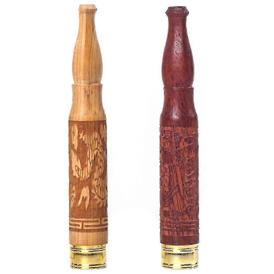 Porte-cigarette en bois pour fumer, filtre à fumée mince épais à double usage