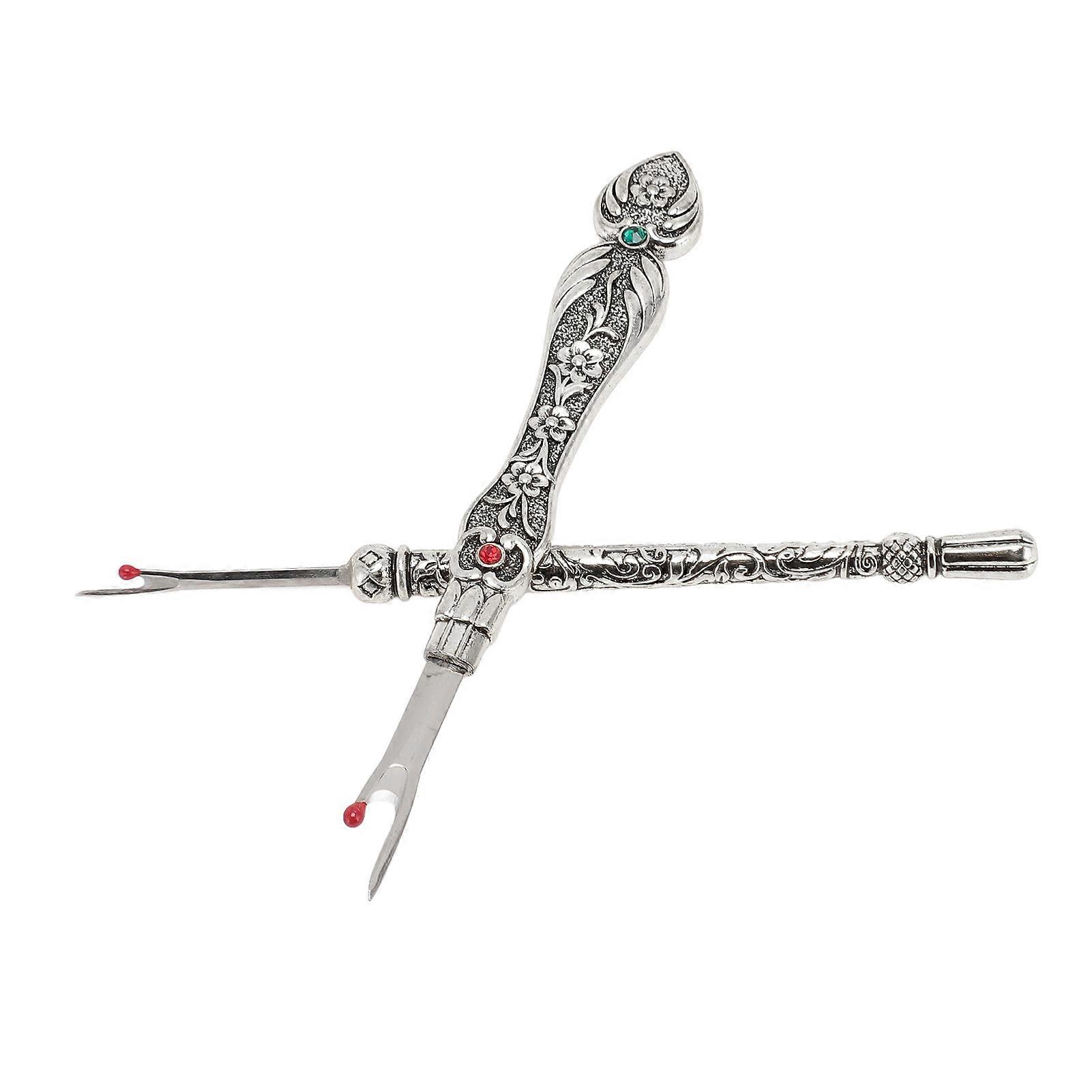 2pcs ρετρό αφαίρεσης ραφών γρήγορα αφαίρεση DIY αφαίρεσης νημάτων αφαίρεσης βελονιών χεριών μετάλλων για το ασήμι δερματοτεχνίας κεντημάτων