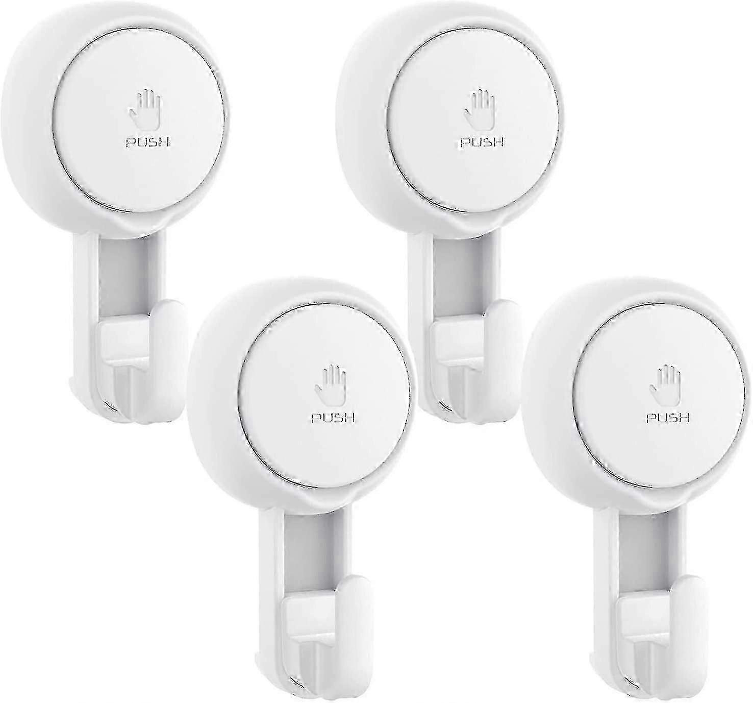 4 Pack Suction Hooks,powerful Vacuum Suction Cup Hooks-reusable Superlock Utility Hooks Heavy Duty Home Kitchen Bathroom Wall Hooks Hanger