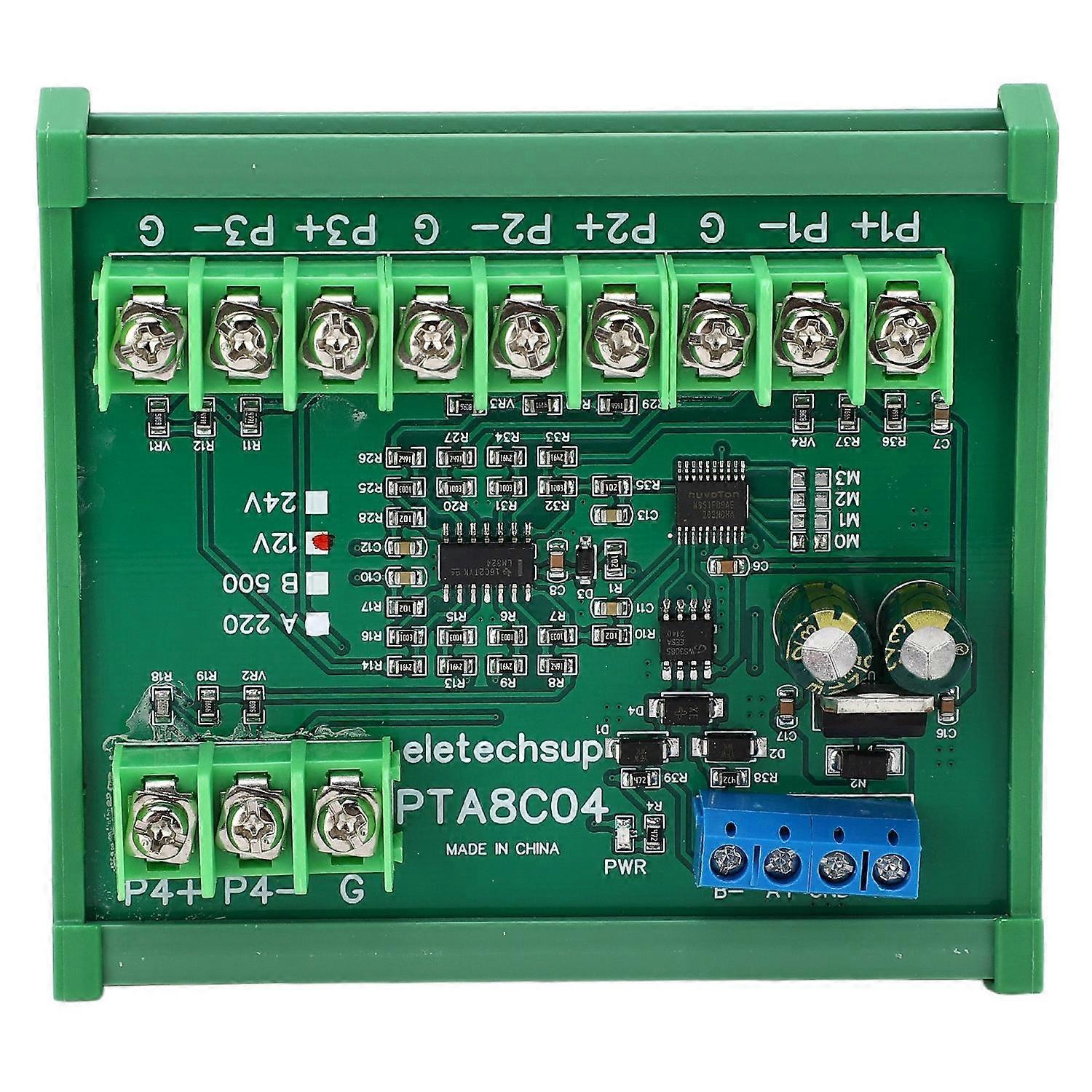 Temperature Sensor Module Resistance Collection PT100 RTD RS485 with Guide Rail Housing B500( -40℃ t