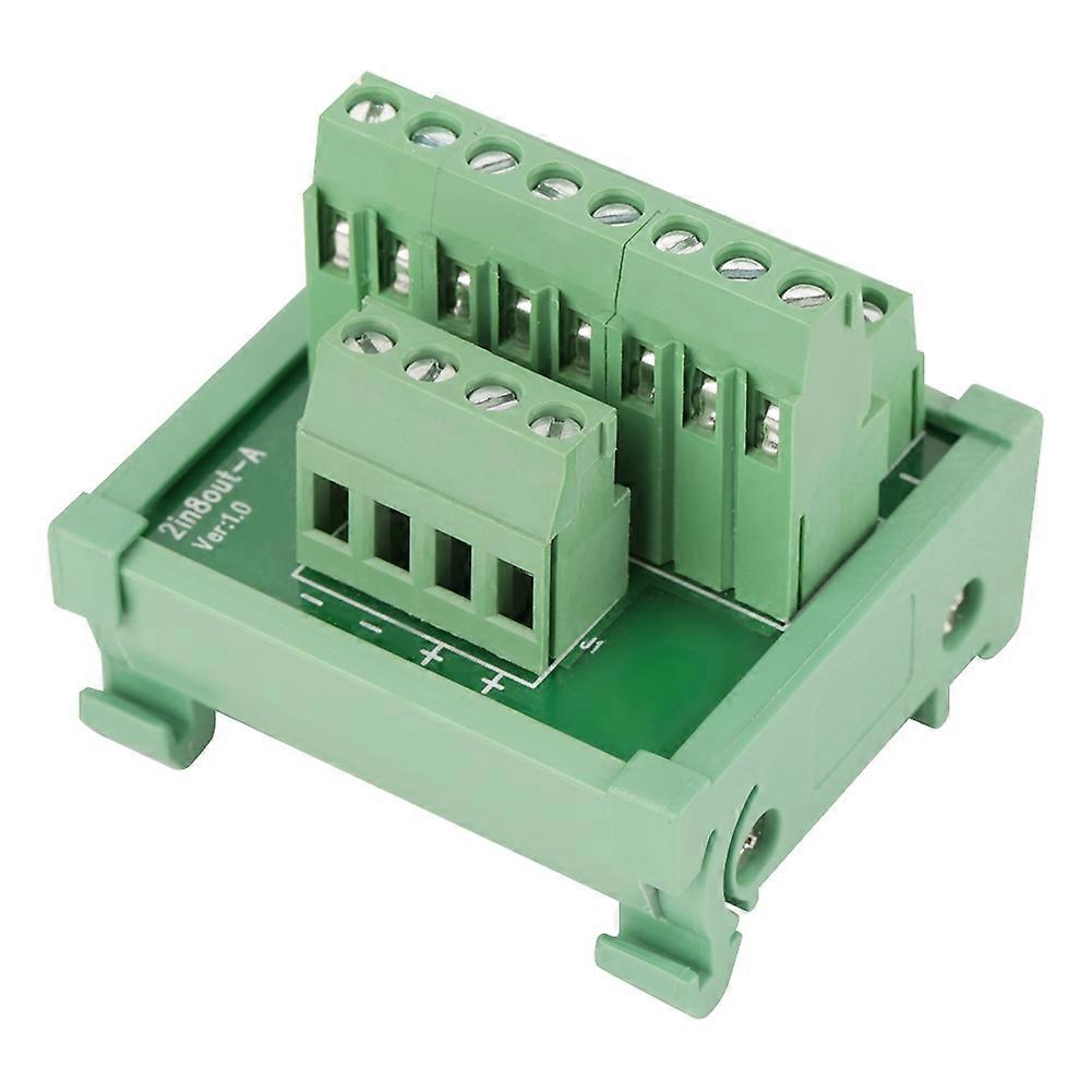2 in 8 out DIN Rail and Panel Mounting Power Distribution Module Breakout Board
