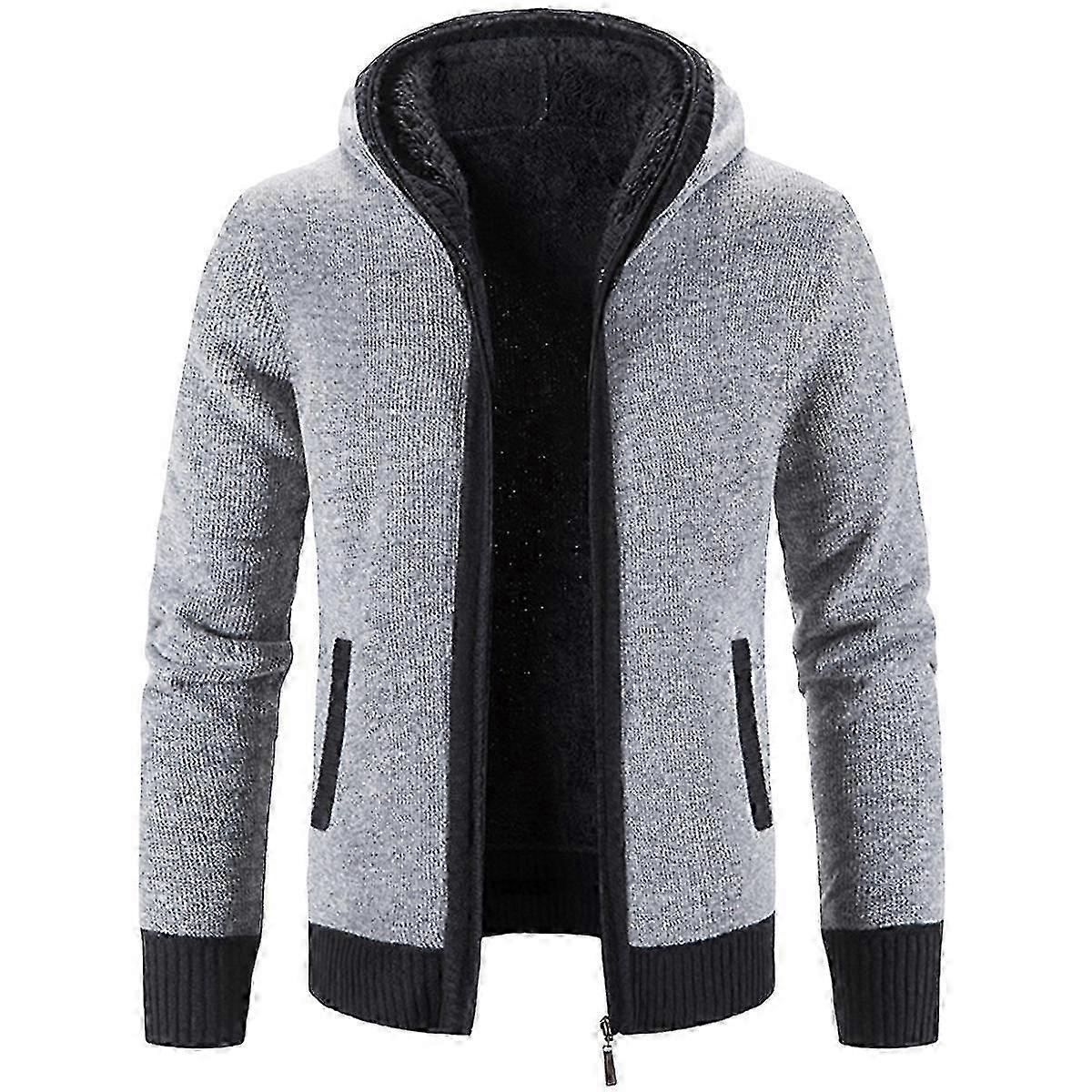 Strick-Winterpullover für Herren mit Fleece-Innenseite
