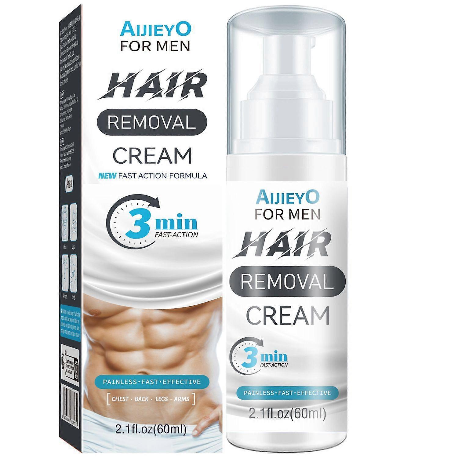 Crème dépilatoire nettoyante durablement la peau sans l'abîmer 24 heures longue durée soyeuse douce unisexe 60 ml