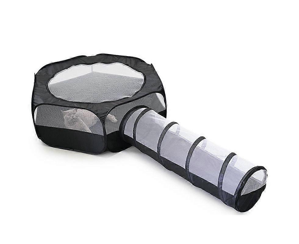 Collapsible Cat Tunnel & Cube for Pet Dogs Hideaway Play Tunnel Playpen Toy Tunnel Tube Playtent Pet Interaction Toy