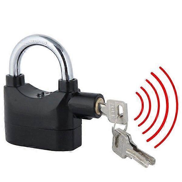 Large padlock with alarm
