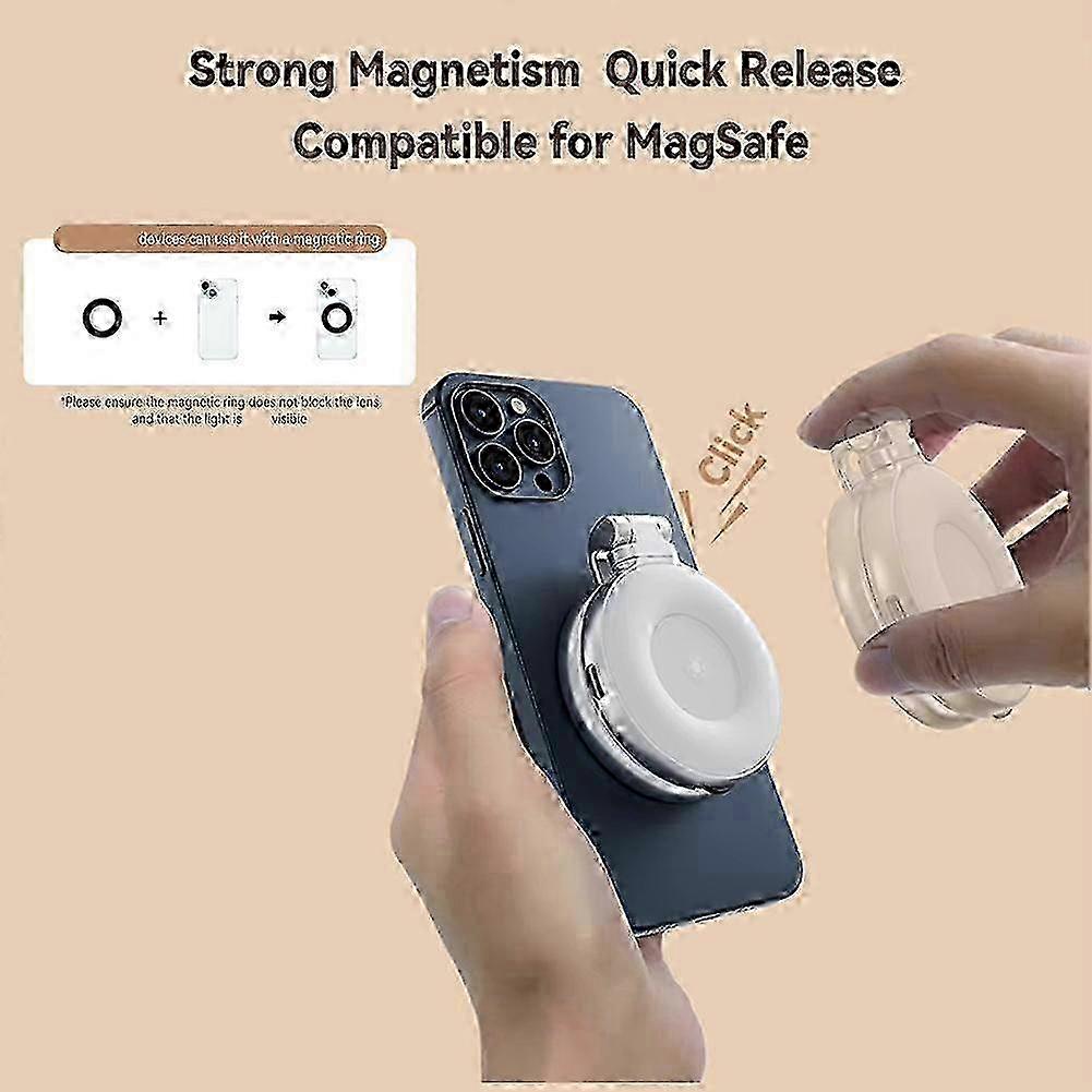 Foldable Magnetic Beauty Light for Phones – 3-Color Soft Glow, 360° Adjustab 2025