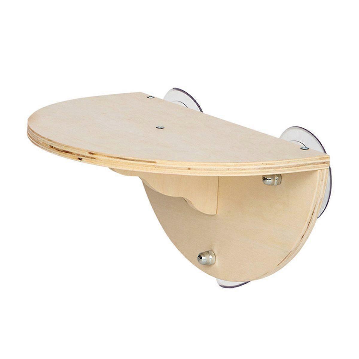 2-in-1 Cordless Cat Hammock Kitten Window Seat with 3 Suction Cups Window Cat Hammock Wooden Wall M