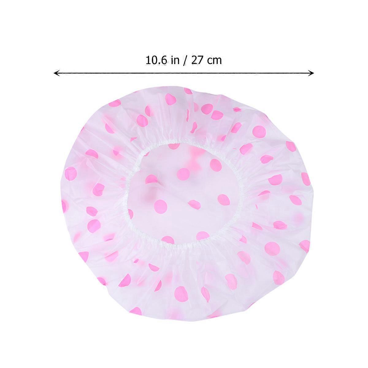 Lady Hair Caps 3Pcs for Bathing Use with Elastic Band