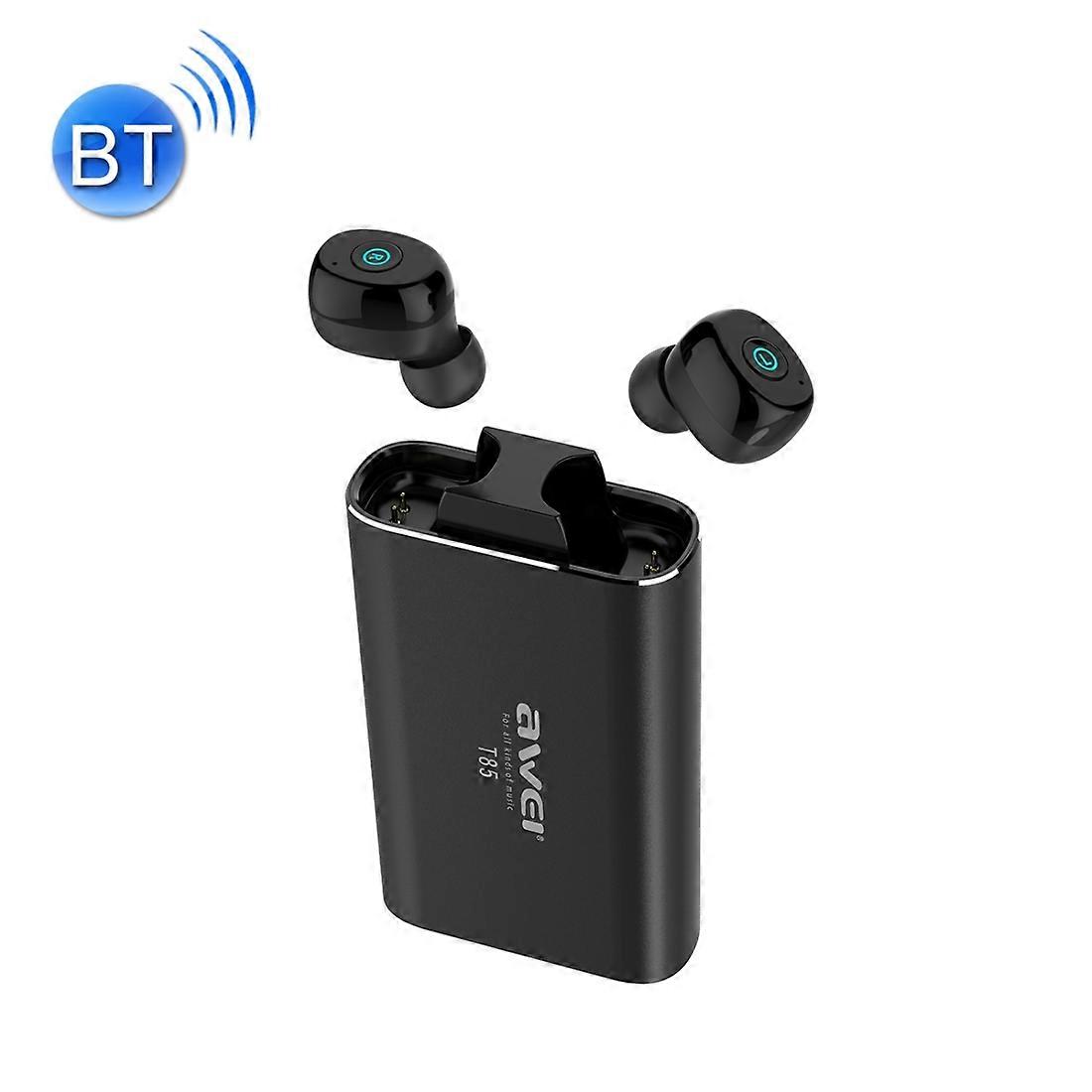 awei T85 Binaural wireless Bluetooth Headset (Black)