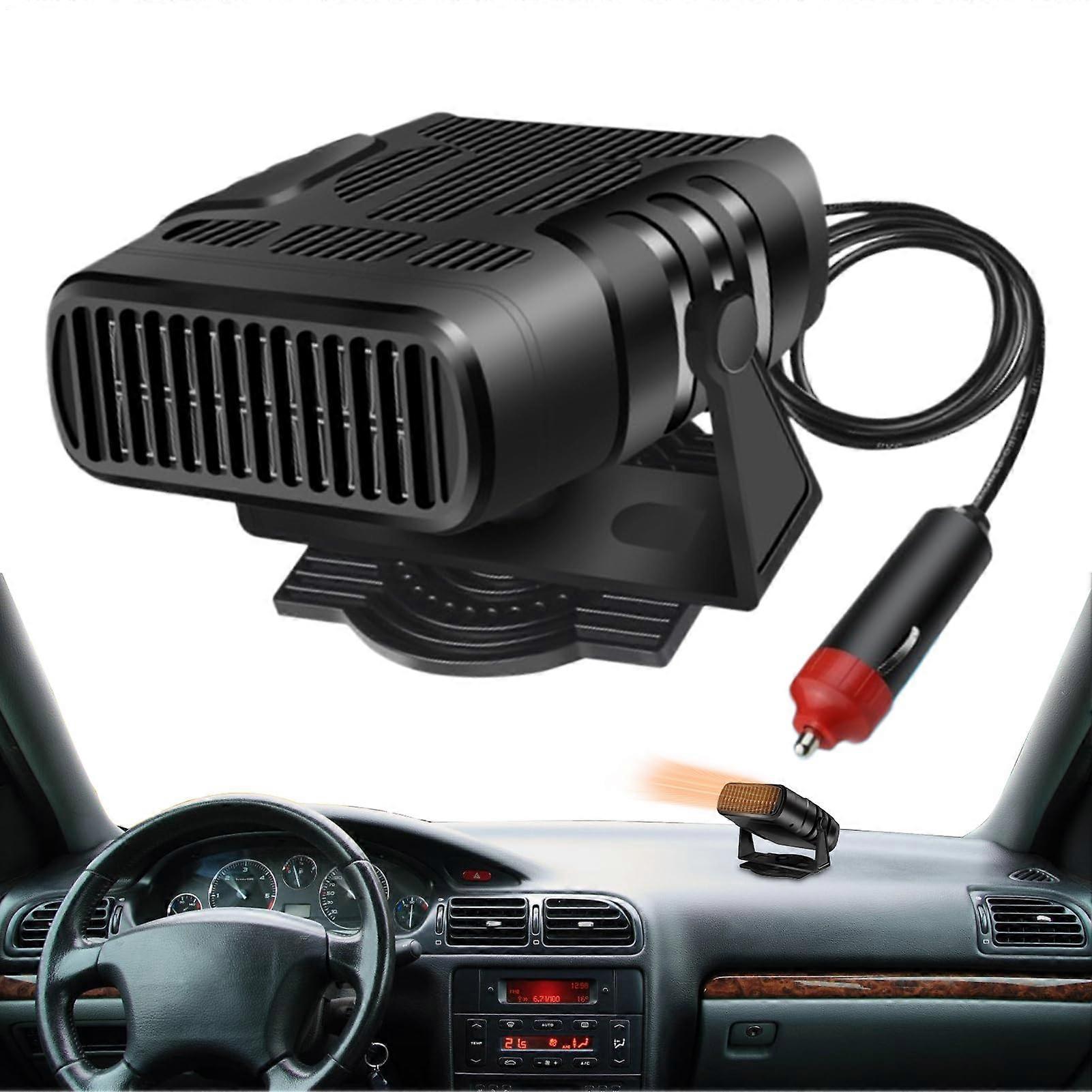 12V Portable Car Heater Fan with 360° Rotating Defogger for Winter Driving in Taxi, Sedan, Van