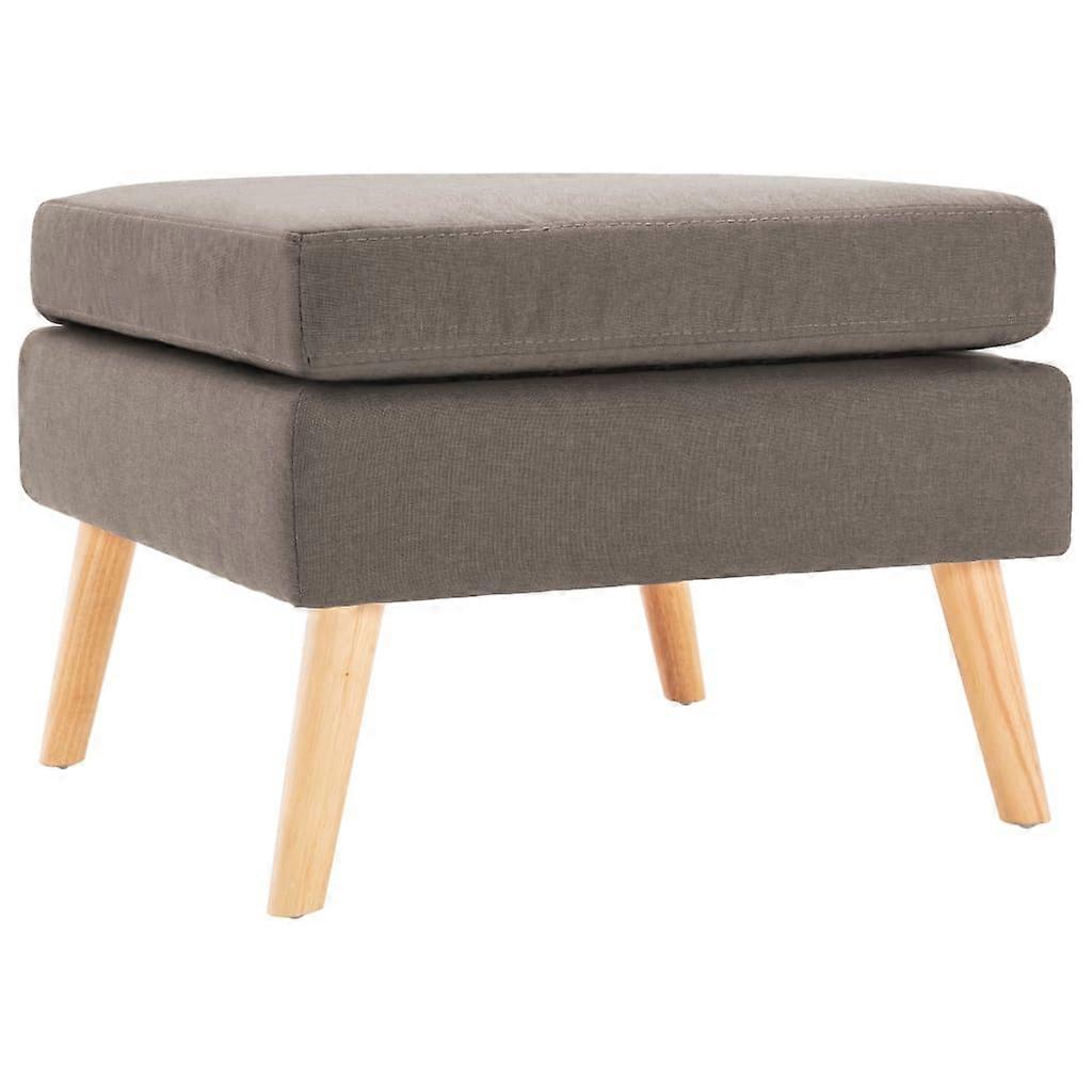 Footstool Taupe Fabric