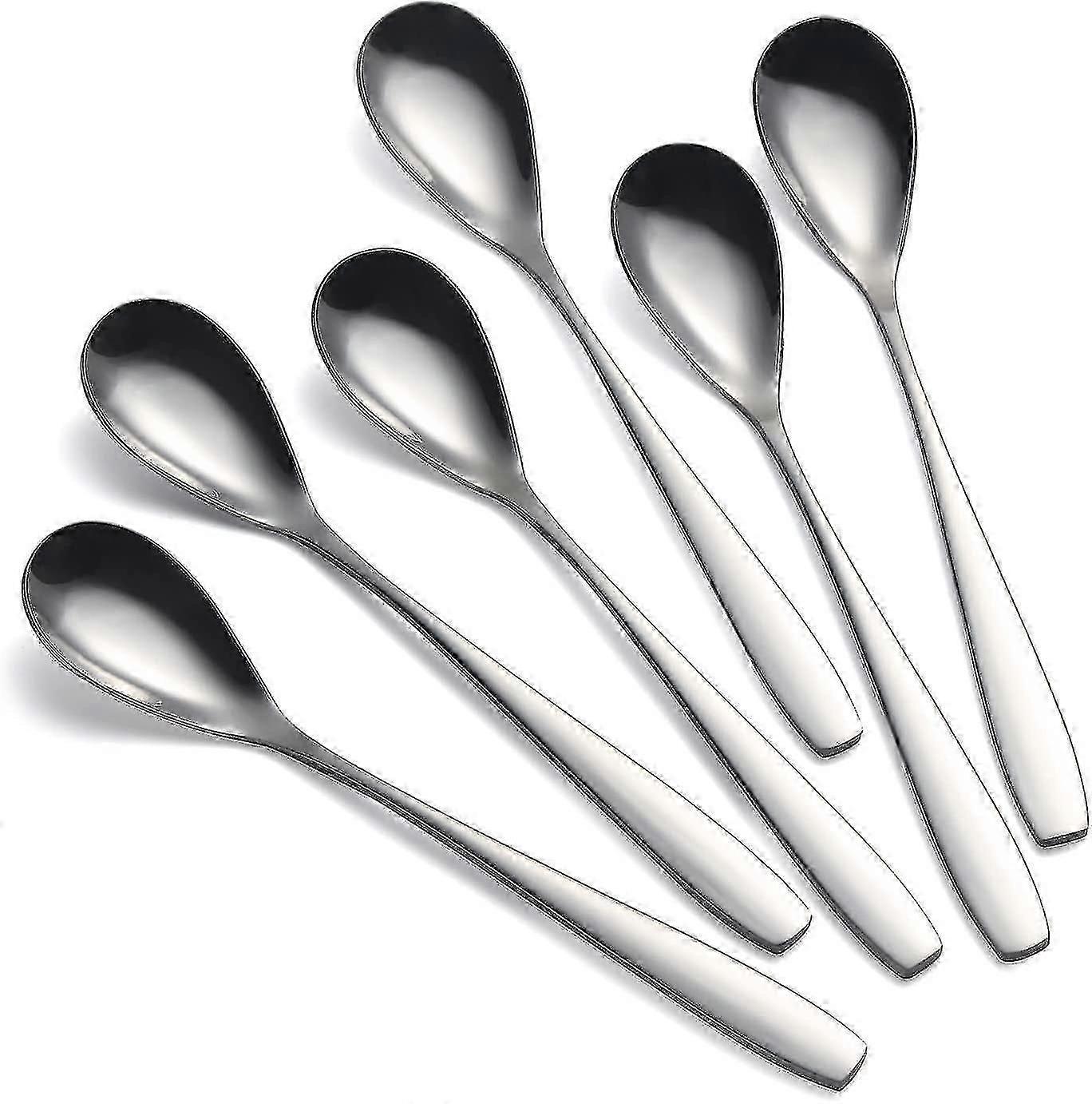 Egg Spoons For Soft Boiled Eggs Stainless Steel 5.5 In Egg Scoop Set Of 6