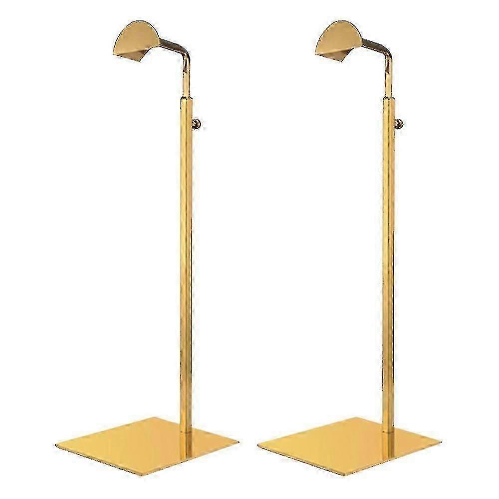 Adjustable Height Metal Handbag Display Stands Set of 2 - Retail Store Purse Showcase Fixture