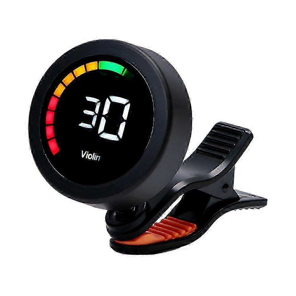 Guitar Violin Banjo Tuner Clip On Chromatic Tuner Lcd Display Rechargeable