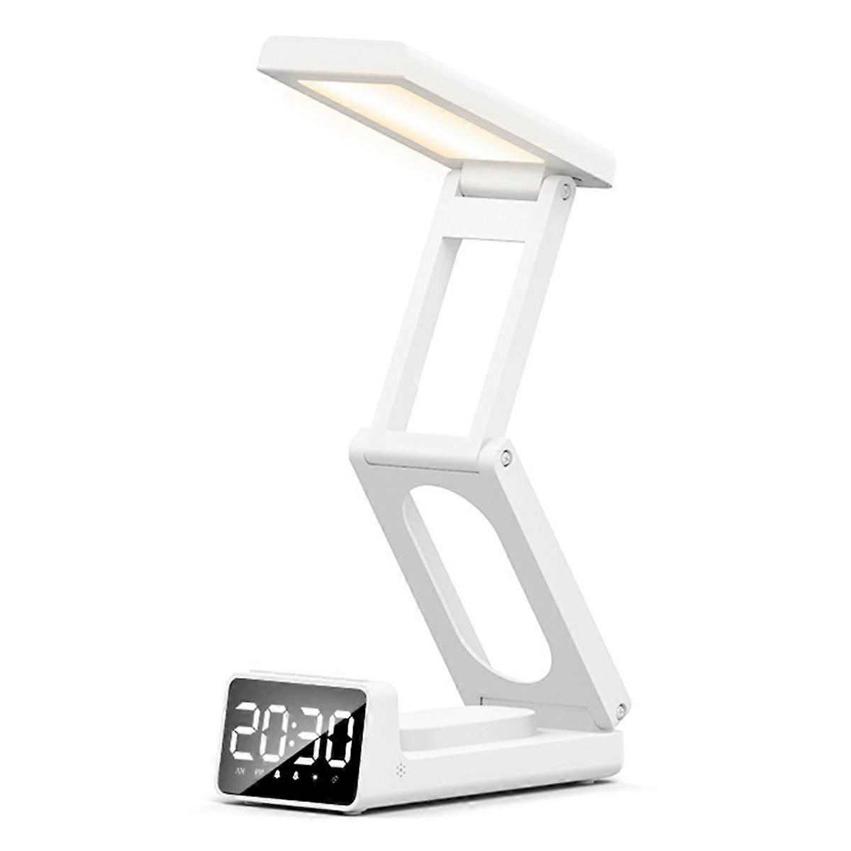 Multifunctional Soundless Alarm Clock Folding Carryable Design Nightlight Feature for Night Reading 
