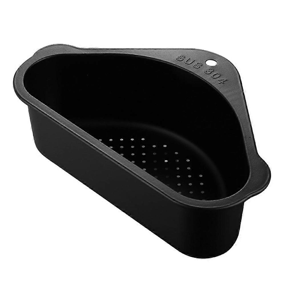 1Pc Stainless Steel Draining Basket Kitchen Triangular Sink Basket (Silver)