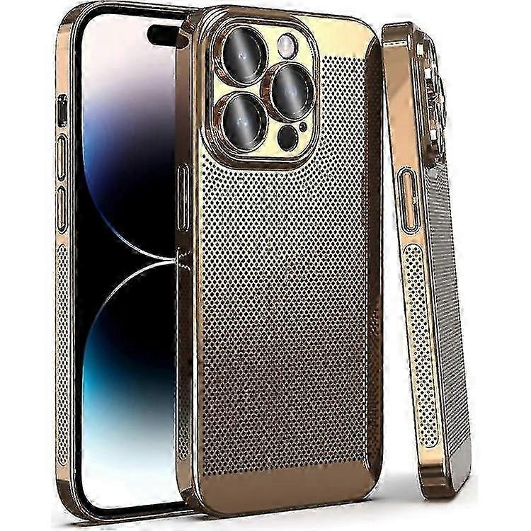 For iPhone 15 14 Plus Pro Max Pro Fine Mesh Cooling Phone Case
