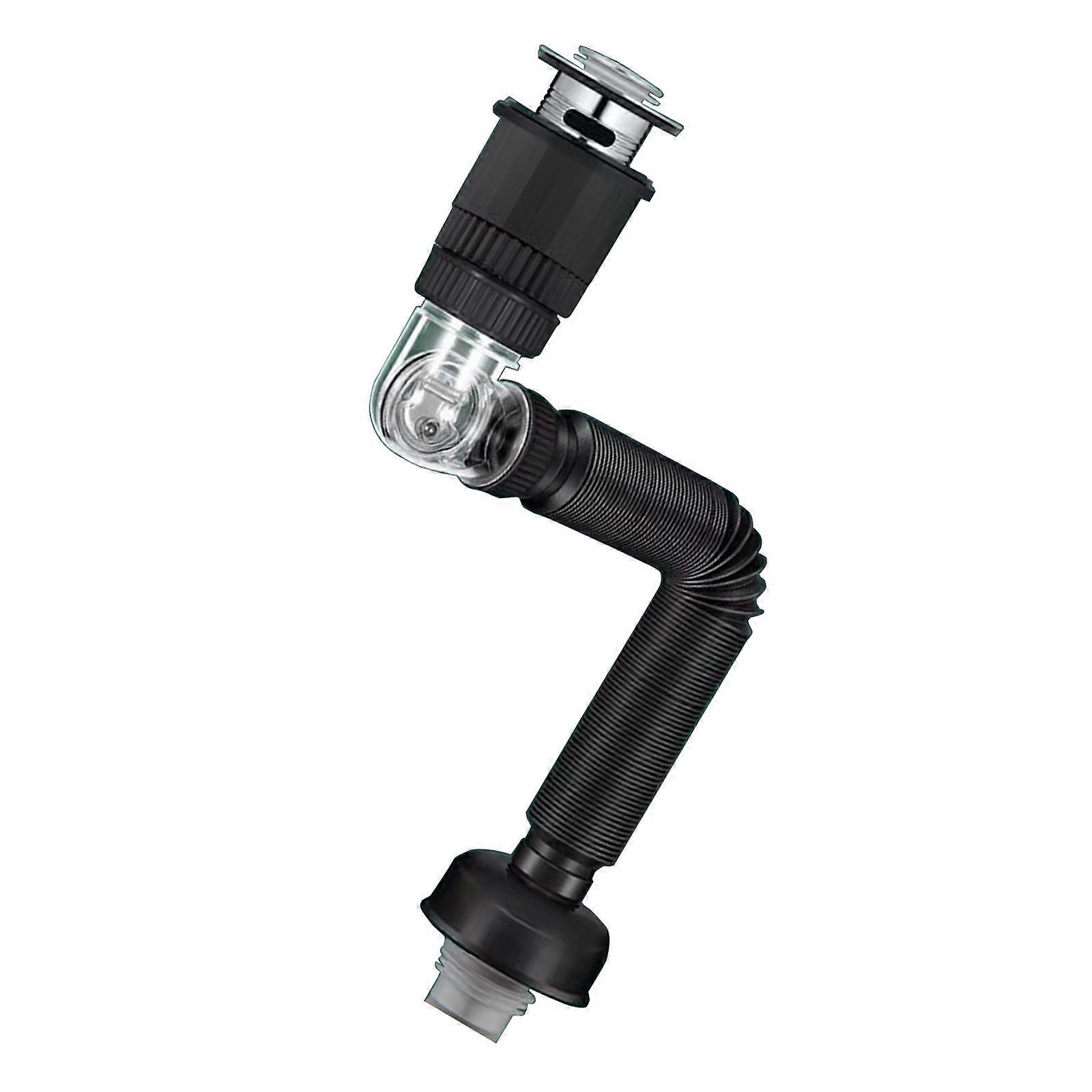 ABS Rotating Drain Pipe Prevents Odor Backflow Multifunction  Not  Odor Drain Pipe for Home Hotel & Public Restroom Use  Black