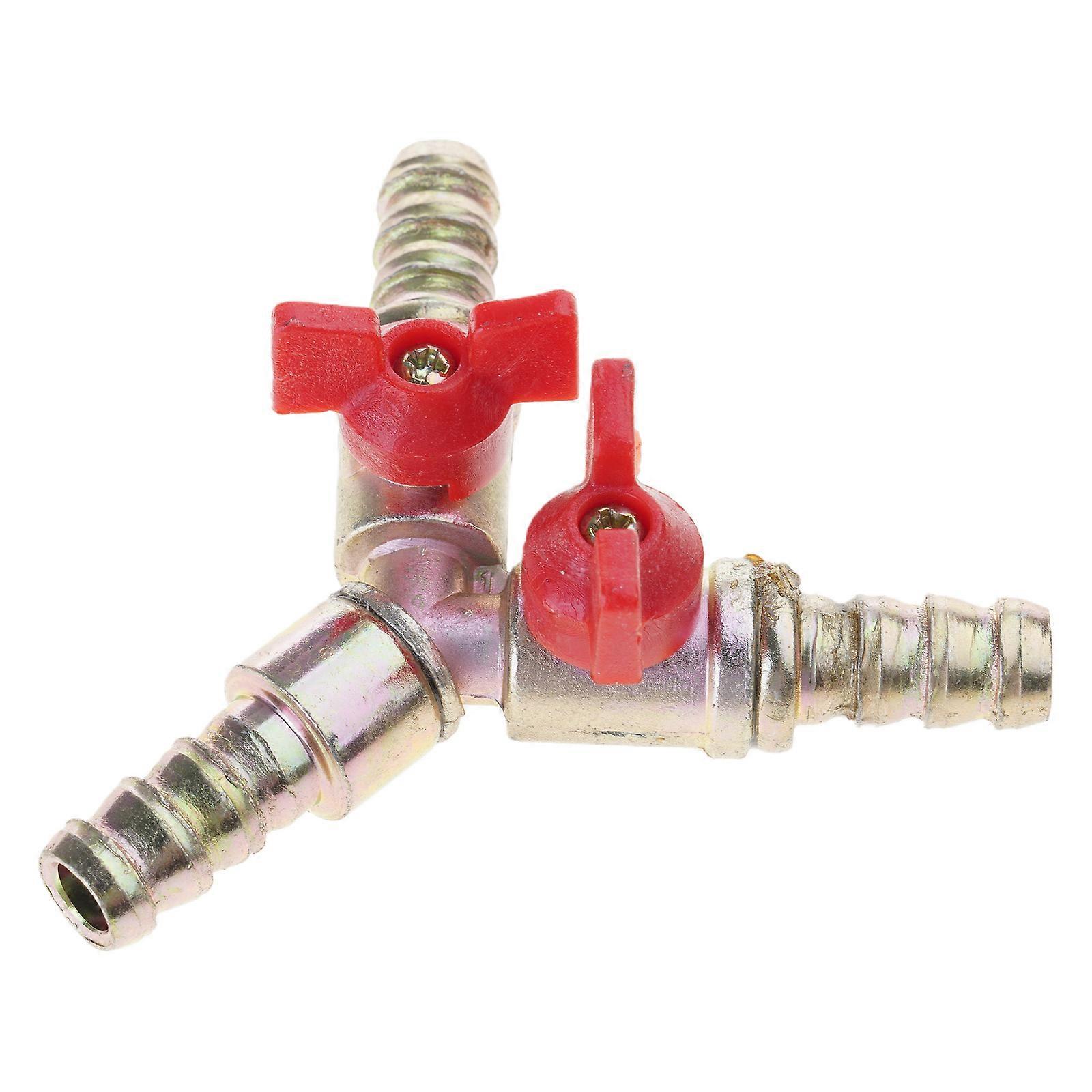 Three Way Shut off Ball for Valve Male 3/8" ID Hose Barb 2 Switch Tee Switch Splitter Fitting Y Shaped for Valve Easy to Multicolor