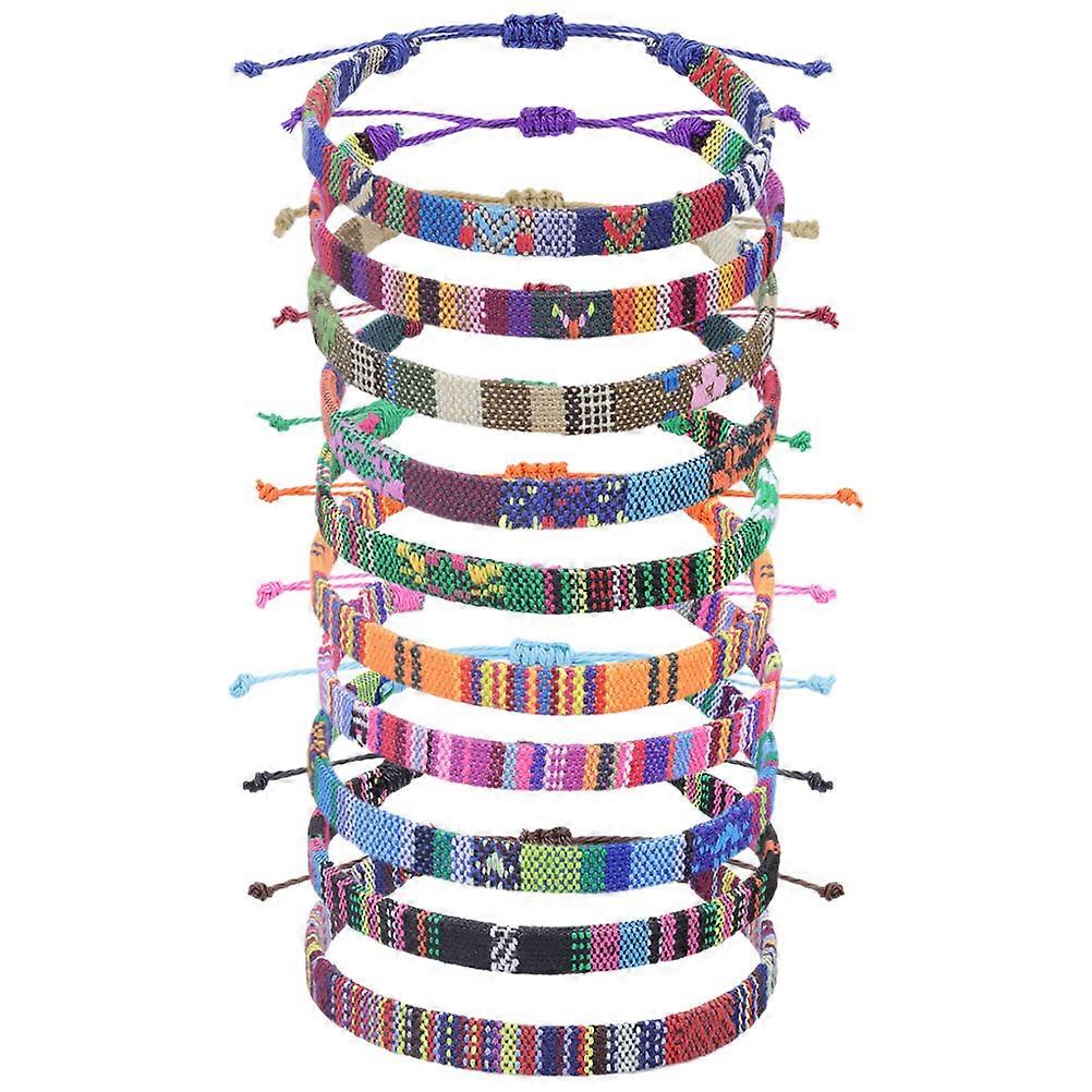 Cultural And Creative Bracelets Woven Retro Adjustable 10Pcs