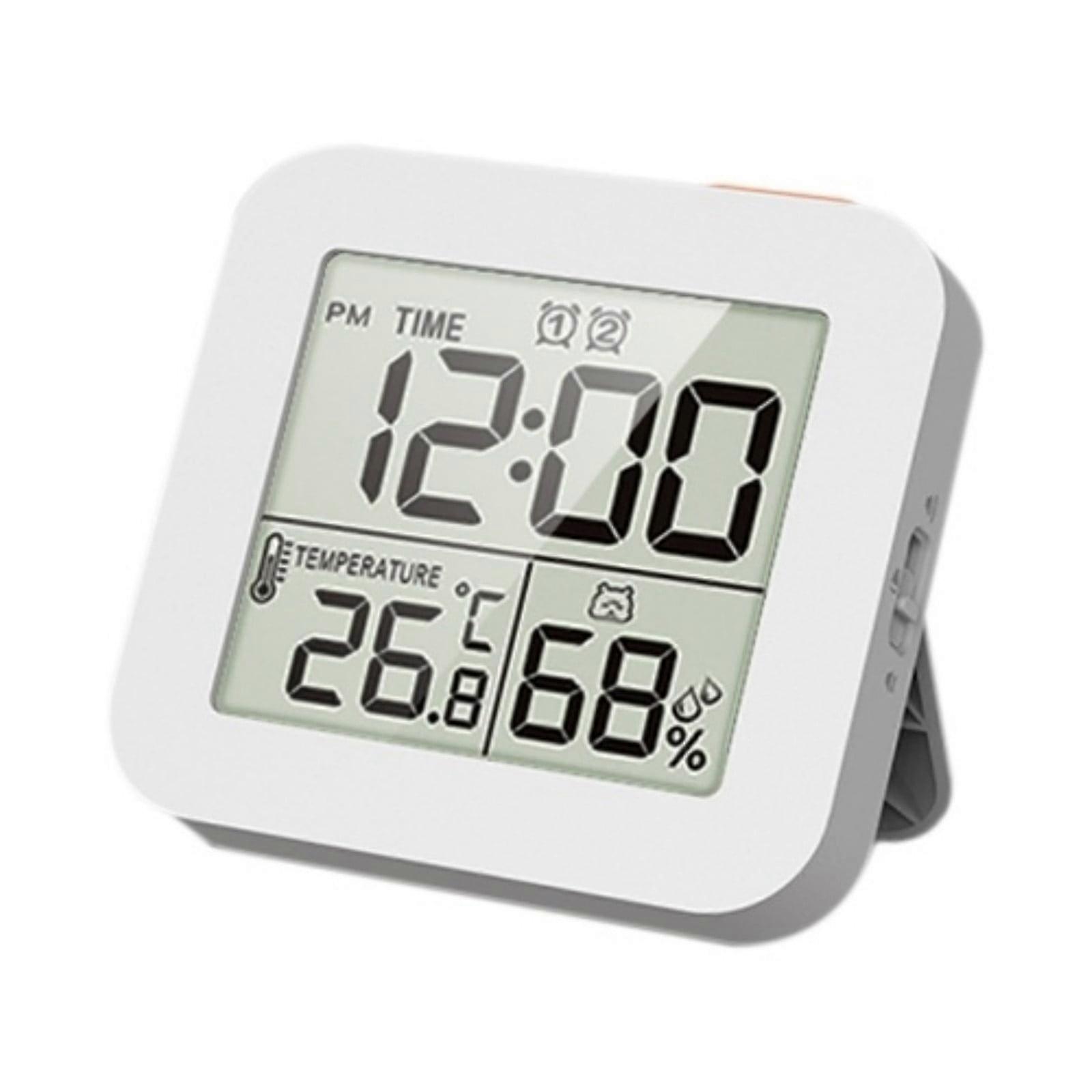 Quinlirra Easter Gifts Clearance LCD Hygrothermograph, Humidity & Temperature Meter, Multifunctional Clock with Dual Alarms, Recyclable Timer, 2