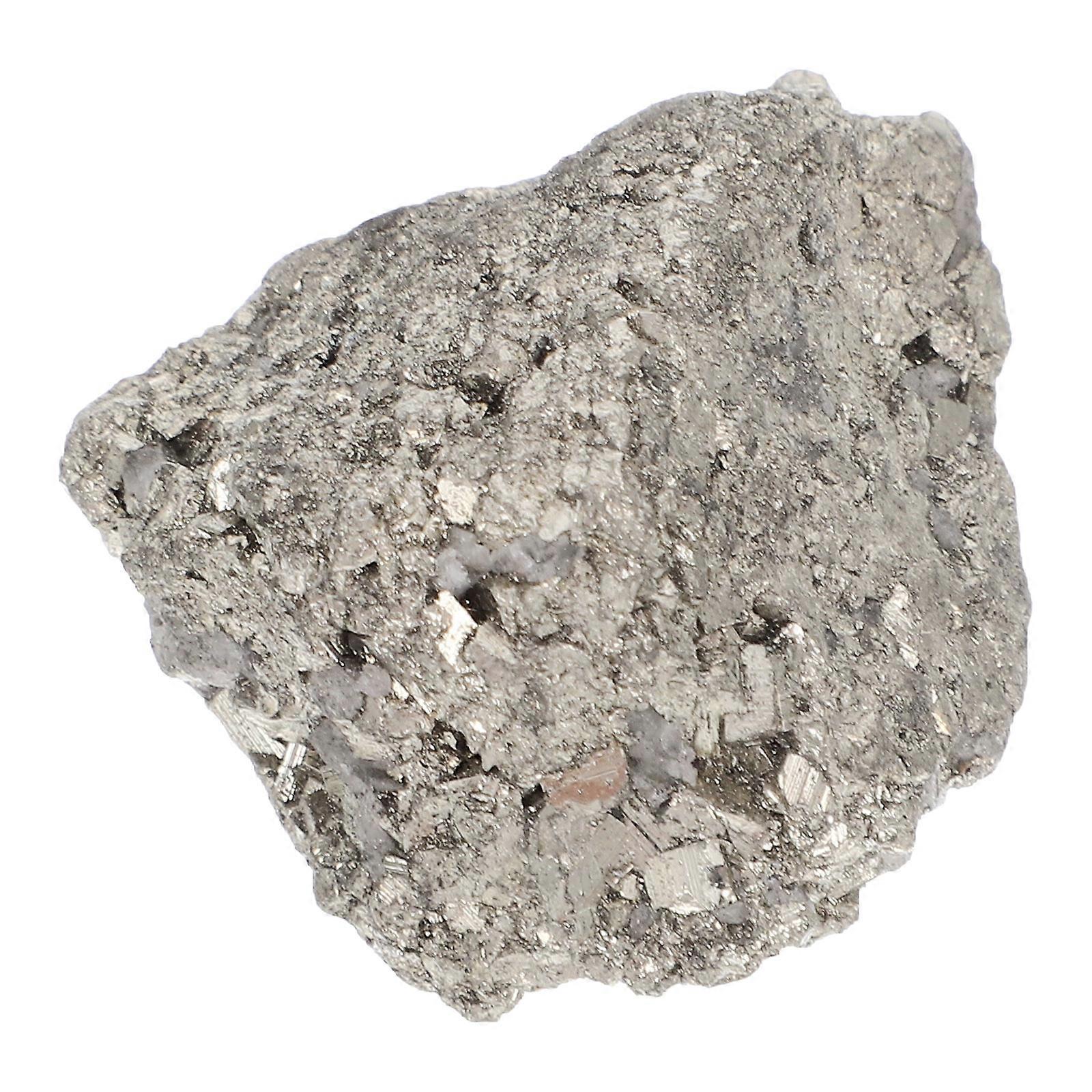 Irregular Meteorite Stone Sample 1 Set Stone Model Ornament for Science Classroom Teaching Specimen with Brass Ore