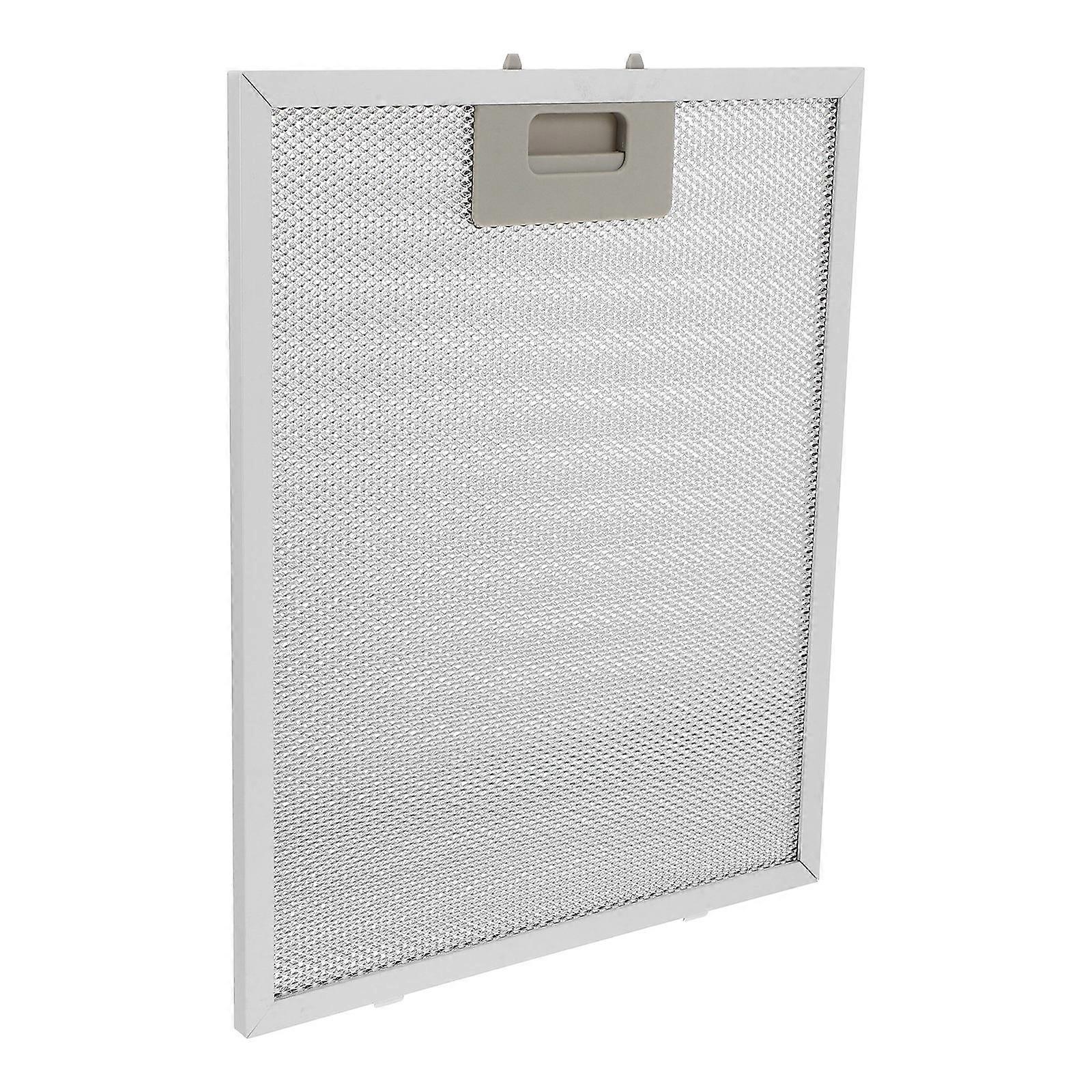 Grease Filter For Cooker Hood Rectangle Metal Mesh Accessory 320mm X 260mm Silver Grease Absorption 1Pack