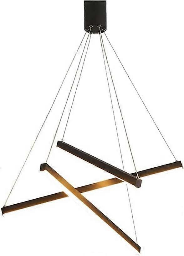 Modern Black Foyer Chandeliers 3Piece Set Sputnik Geometric Minimalist Remote Dimmable LED Ceiling Pendant Light