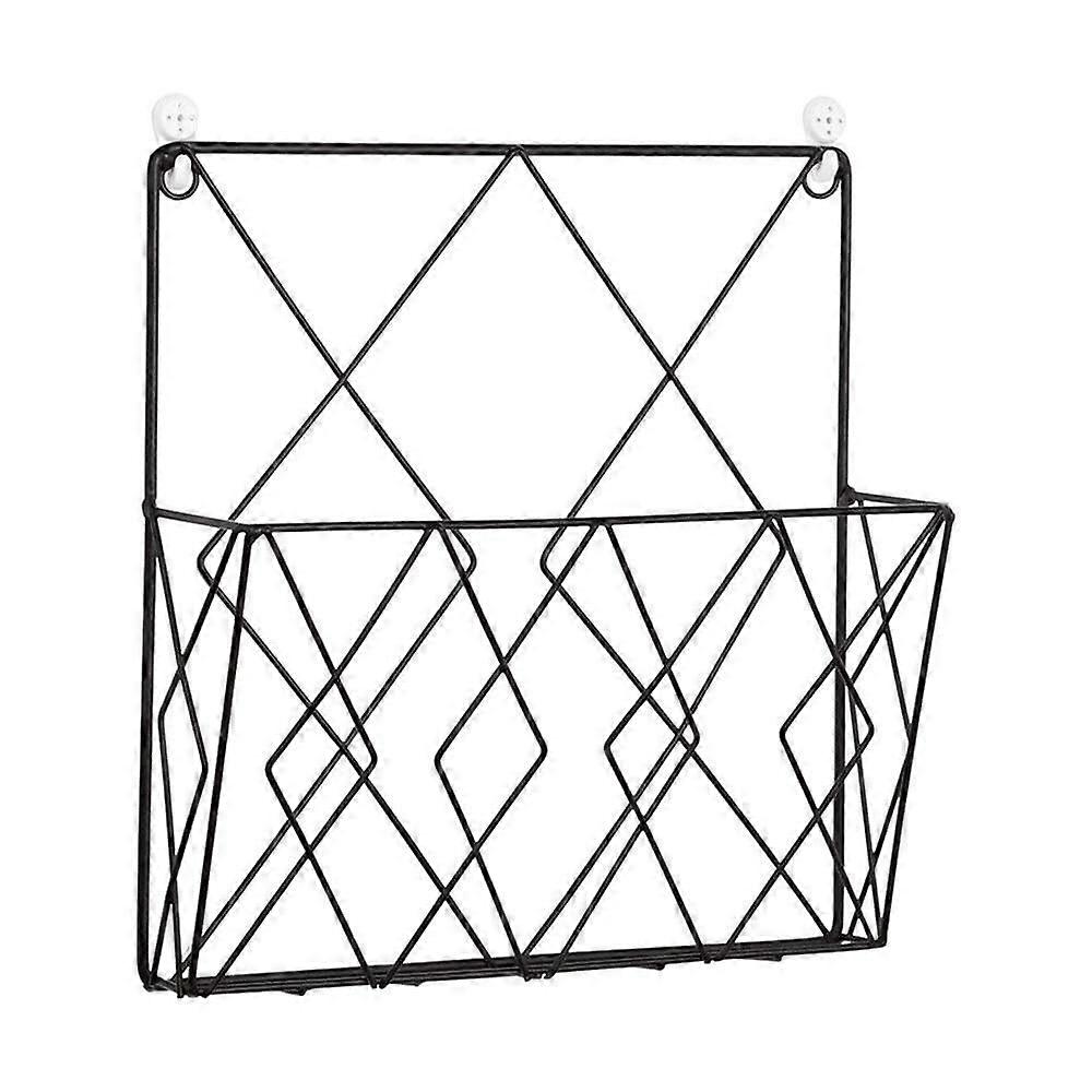 Nordic Style WallMounted Storage Shelf Wrought Iron Magazine Rack And Bookshelf For Newspaper And Book Display
