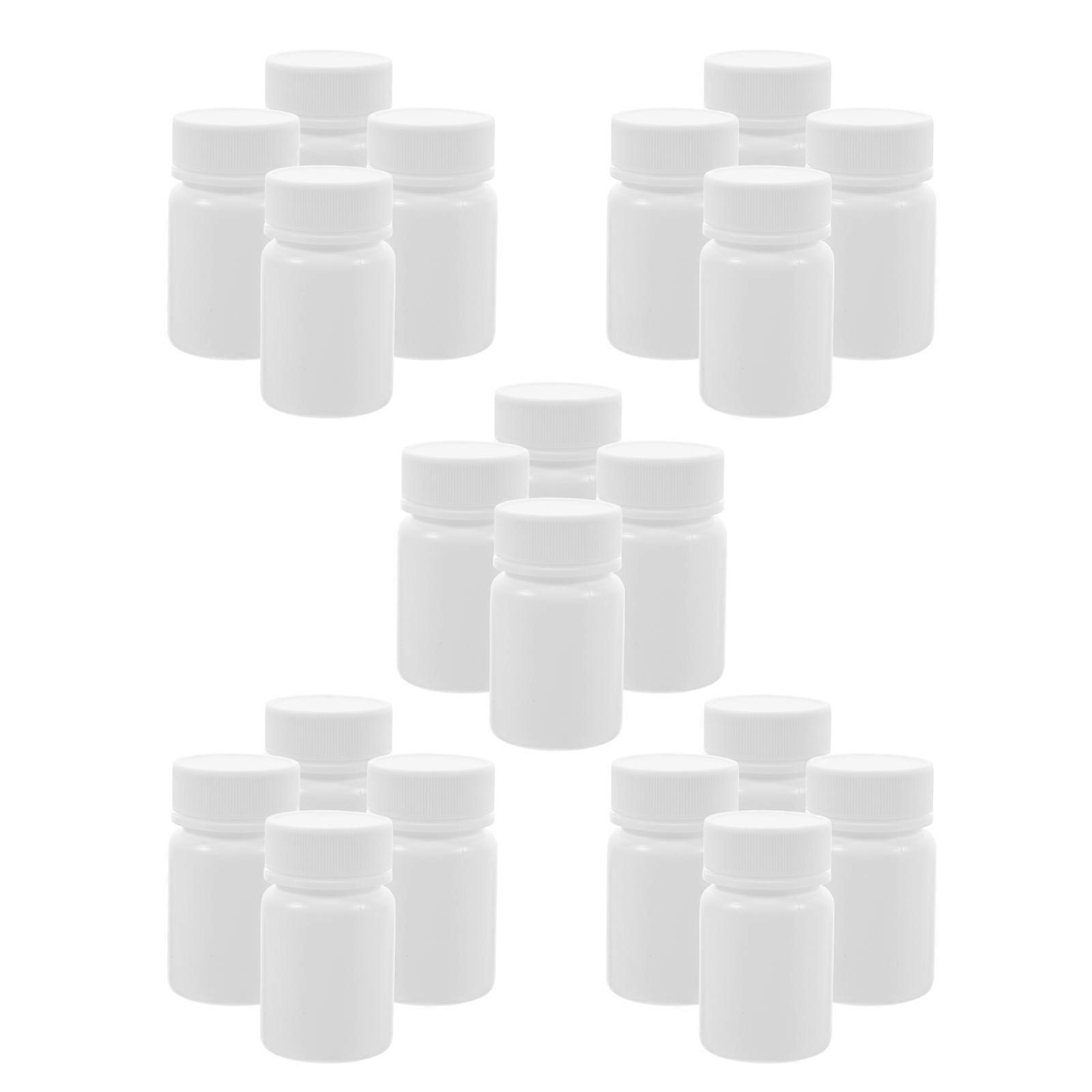 Solid Bottle Small Sample Bottle for Powder Storage with Screw Caps 20Pcs