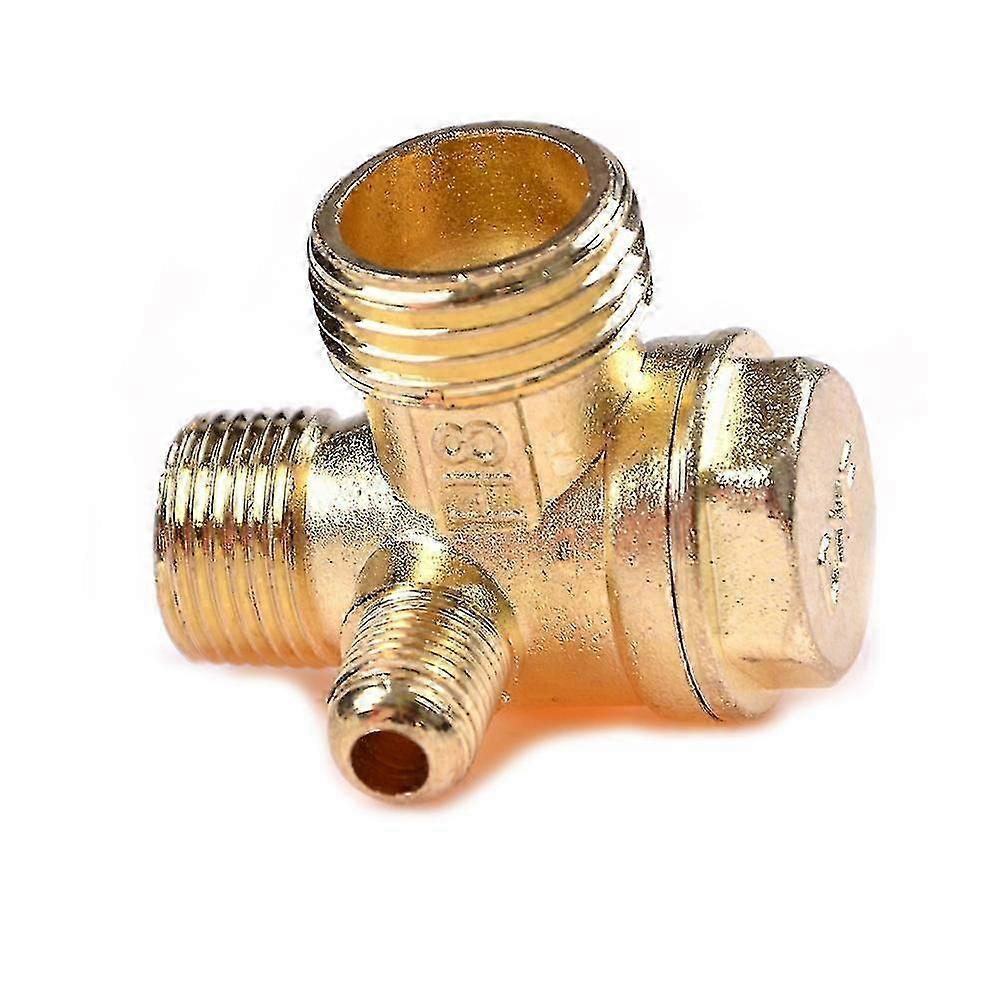 3-port Brass Male Threaded Check Valve Connector for Air Compressor
