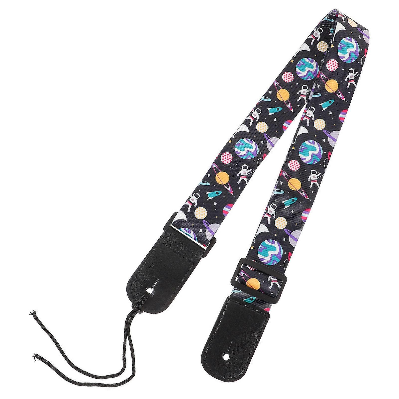 Kids Guitar Strap 1 Set Genuine Ends and Polyester Shoulder Strap