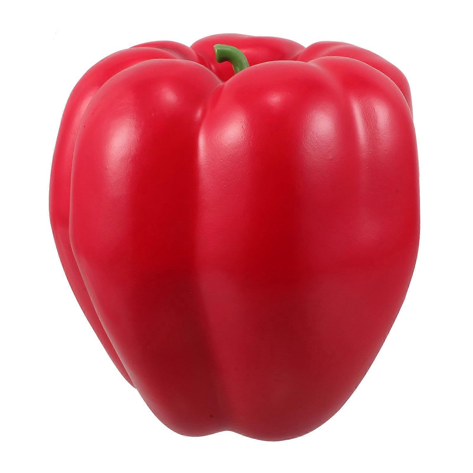 Artificial Bell Peppers Large Simulation Vegetable Decor with 1 Piece Red Pepper