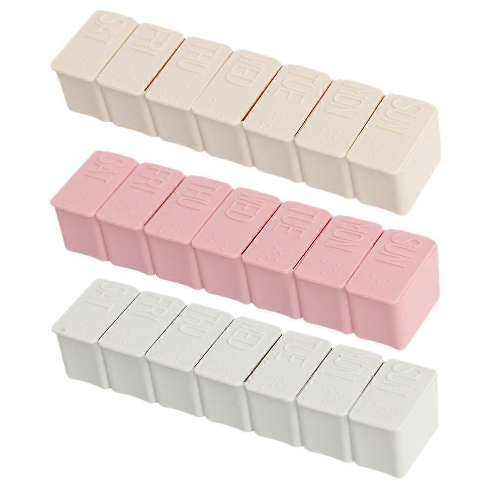 Weekly Case 7-Grids Pill Storage Case for Medicine 9Pcs Portable Box