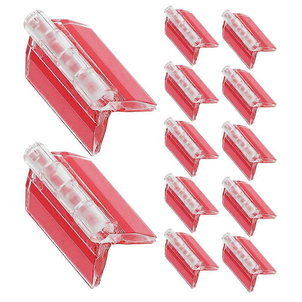 Acrylic Clear Plastic Hinge for Crafts 12Pcs Transparent Self Adhesive Hinges