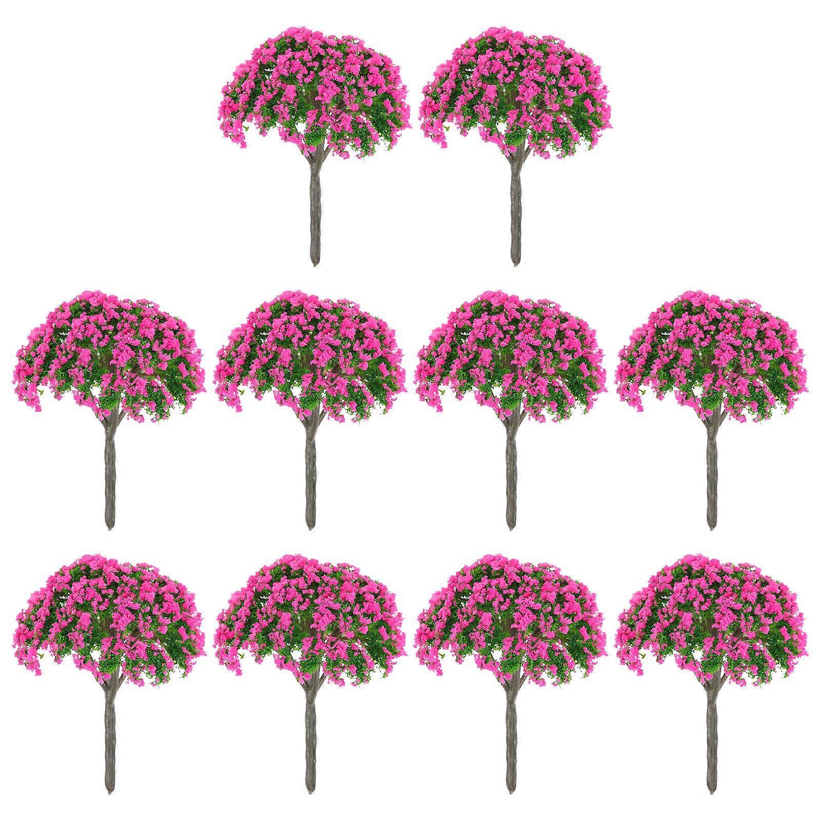 Simulation Tree Model Sand Table Tree Model for Ornament 50Pcs Rosy