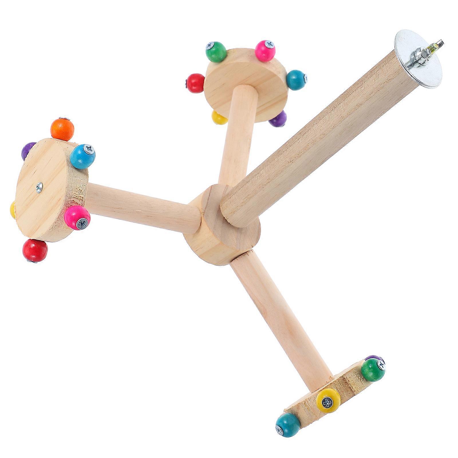 Parrot Bird Stand Wooden Perch Stand for Resting Multi-Use Toy