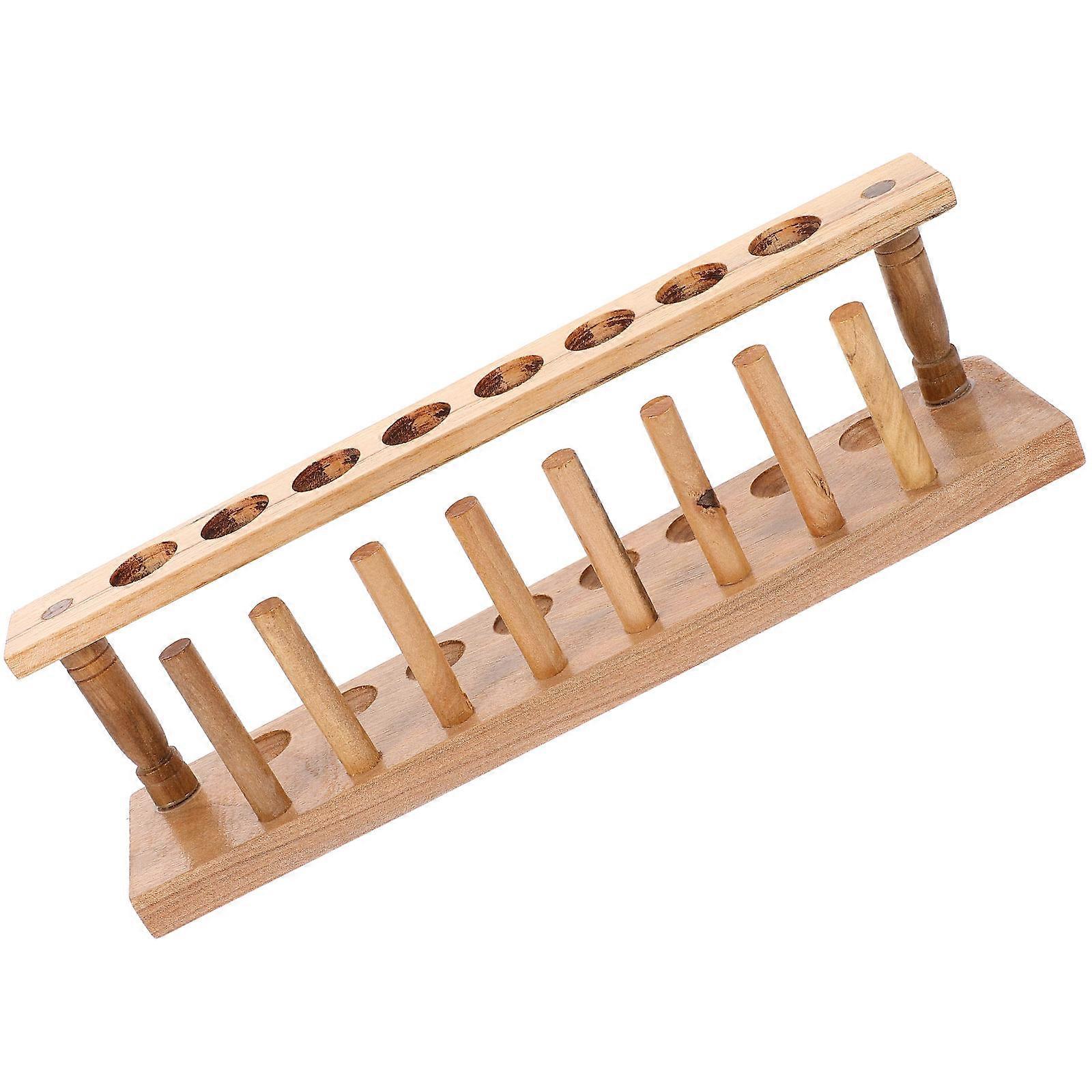 Wooden Test Tube Rack for Experiment Use Practical 8 Holes Holder